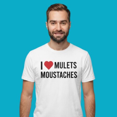 I Heart Mullets & Moustaches Tee