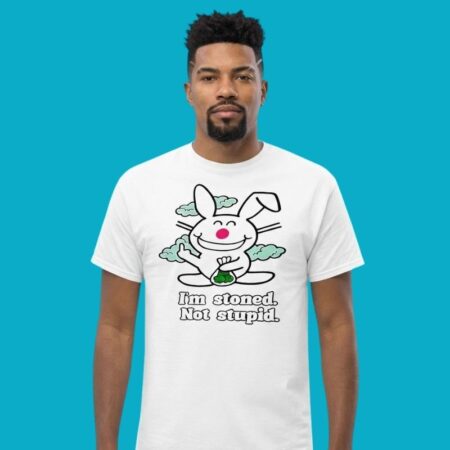 Im Stoned Not Stupid Rabbit Weed Shirt