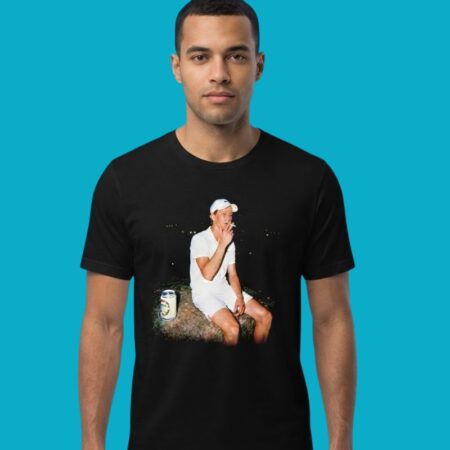 Italian Tennis Star Smoking Vintage Graphic Tee