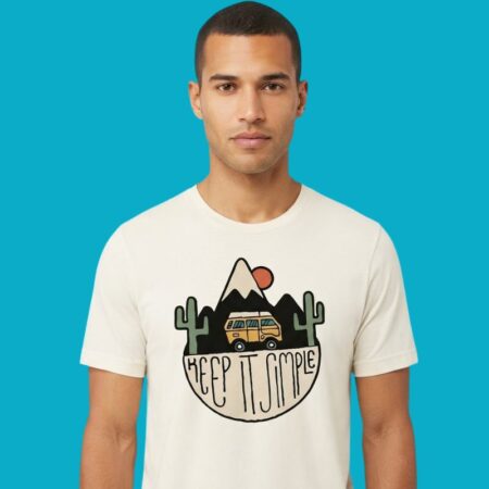 Keep It Simple Minimalist Slogan Graphic Tee
