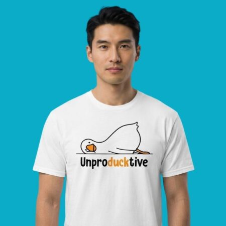 Lazy Duck Procrastination Slogan Tee