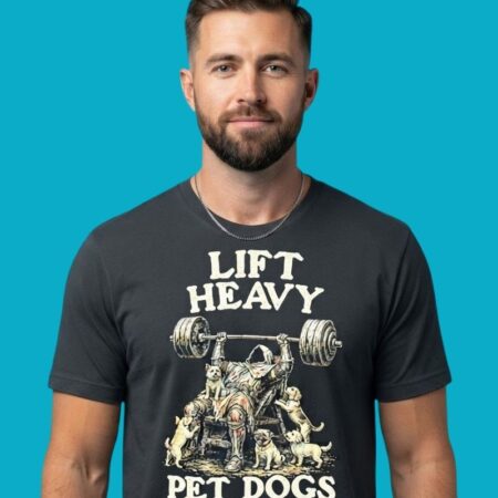 Lift Heavy Pet Dogs Gym Knight Graphic Tee