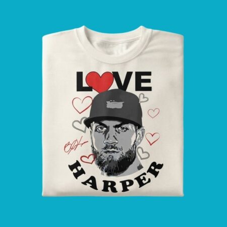 Love Bryce Harper Philadelphia Phillies Heart Signature Shirt