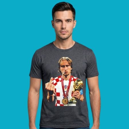 Luka Modric Croatia World Cup Smoking Trophy Shirt