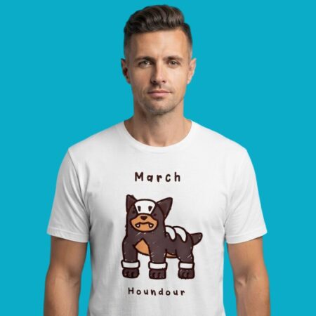 March Houndour Dark Fire Type Pokemon Anime Shirt