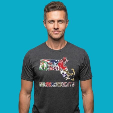 Massachusetts Sports Teams Map Mashup Tee