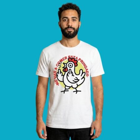 Me Vas A Comer Esta Pringadx Chicken Middle Finger Shirt
