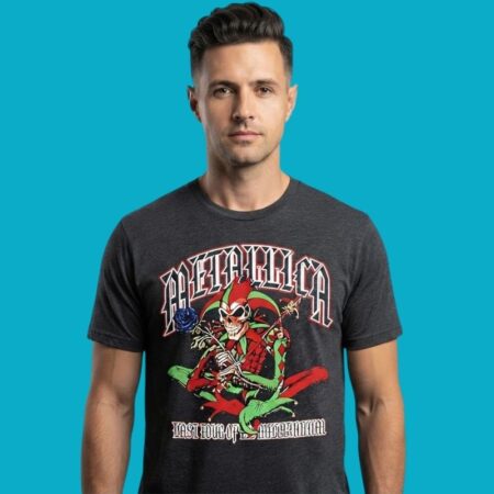 Metallica Last Tour Of The Millennium Jester Skeleton Shirt