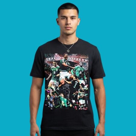 Mexico National Football Team Players Collage Soccer T-Shirt