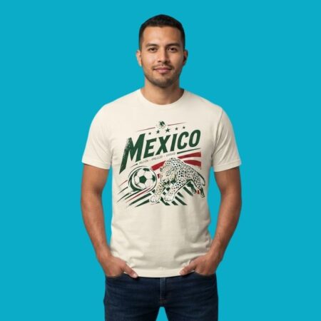 Mexico Pasion Orgullo Unidad Soccer Leopard Print T-Shirt