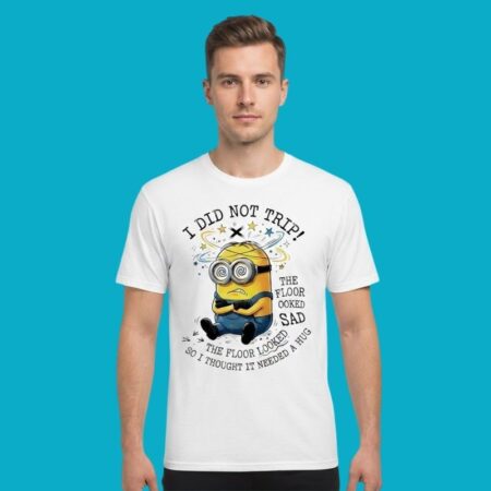 Minion Tripped Floor Needed A Hug Funny Tee