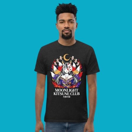 Moonlight Kitsune Club Japanese Fox Mask Anime Shirt