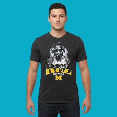 Morez Johnson Michigan Wolverines Basketball Portrait Shirt