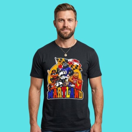 Multi Sport Flag Mascot Emblem Graphic Tee