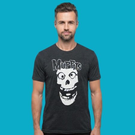 Muppets Skull Punk Rock Parody Graphic Tee