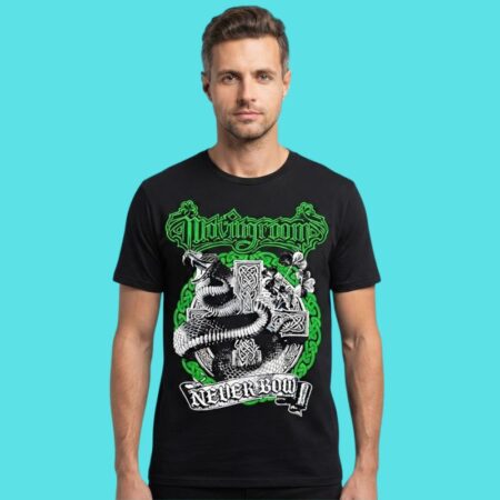 Never Bow Celtic Snake Clover Graphic Tee