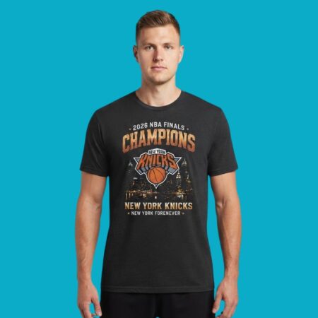 New York Knicks NBA Champions 2026 Trophy Logo Shirt