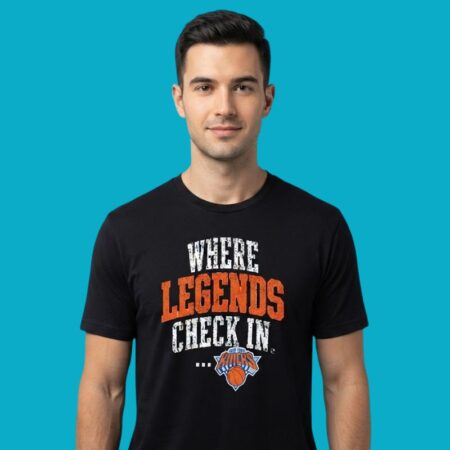 New York Knicks Where Legends Check In Basketball Shirt