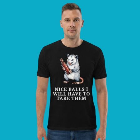 Nice Balls Funny Opossum Humor Tee