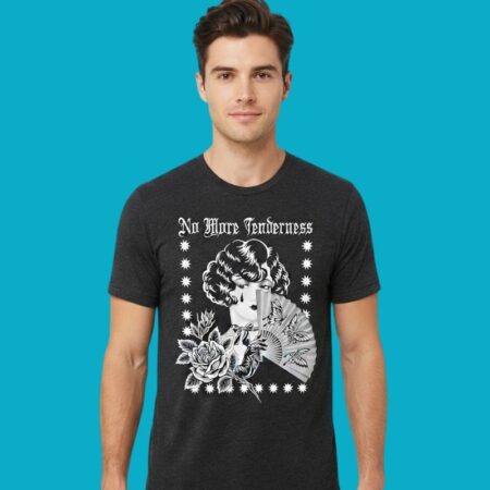 No More Tenderness Gothic Art Deco Rose Tee