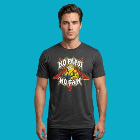No Papoi No Gain Minions Gym Bodybuilding Tee