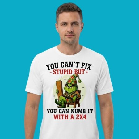 Numb Stupid With A 2x4 Funny Cartoon Tee