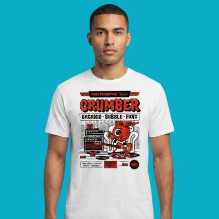 Organic Bubble Font Design Studio Graphic Tee