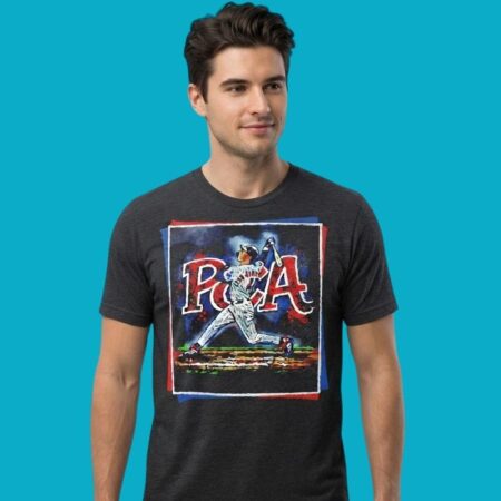 PCA Chicago Cubs Baseball Batter MLB Sports Art T-Shirt