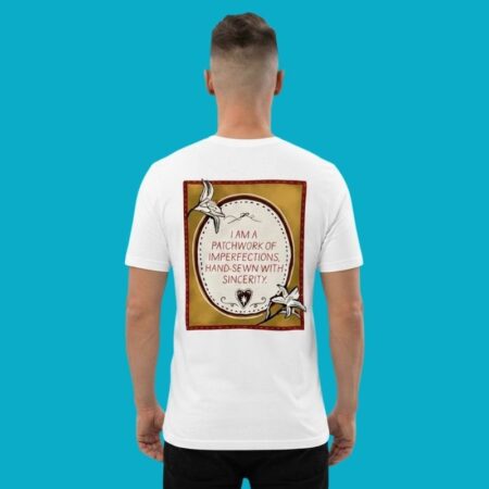 Patchwork of Imperfections Hand Sewn Quote Tee