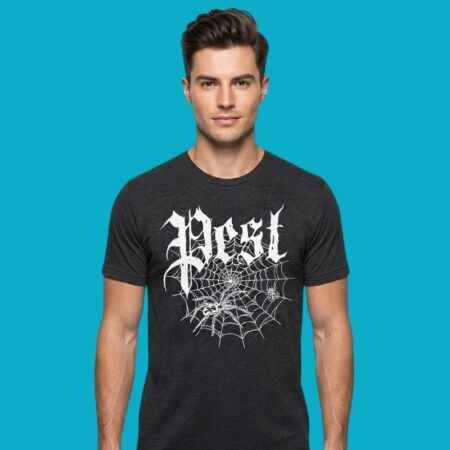 Pest Spider Web Gothic Black Metal Tee