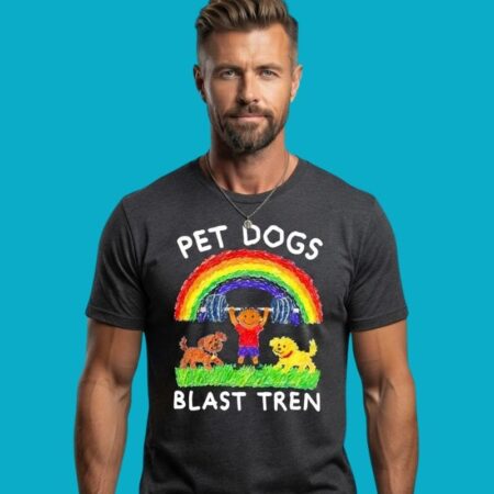 Pet Dogs Blast Tren Fitness Gym Graphic Tee