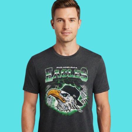 Philadelphia Eagles Baseball Cap Mascot Graphic Tee