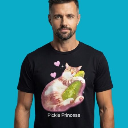 Pickle Princess Kawaii Cat Graphic Tee