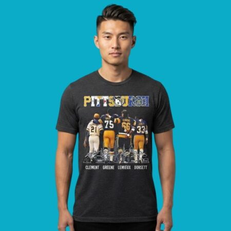 Pittsburgh Legends Roberto Clemente Joe Greene Mario Lemieux Tony Dorsett Shirt