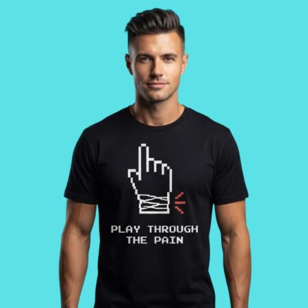 Play Through The Pain Pixel Gamer Tee