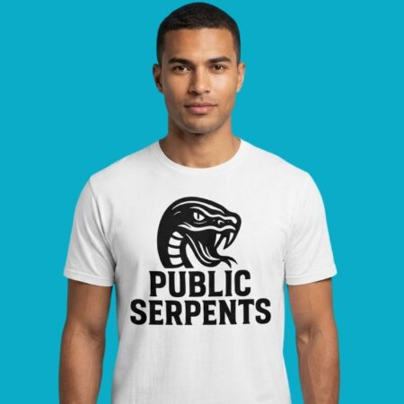 Public Serpents Snake Artwork Graphic Tee