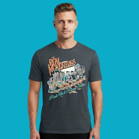 Punk Rock Rowing Team Mascot Graphic Tee