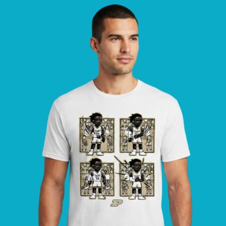 Purdue Boilermakers Zach Edey Cartoon Player T-Shirt