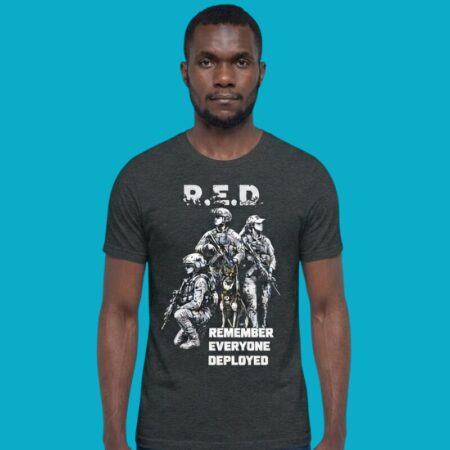 R.E.D. Remember Everyone Deployed Military Support Tee