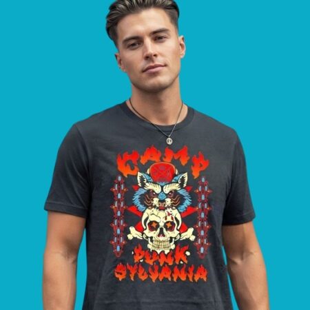 Raccoon Skull Camp Punksylvania Graphic Tee