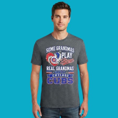 Real Grandmas Watch Chicago Cubs Baseball Tee