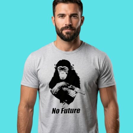 Rebellious Monkey Gun Streetwear Graphic Tee