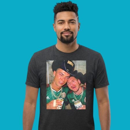 Ronaldo & Messi Wearing Mexico Soccer Jerseys T-Shirt
