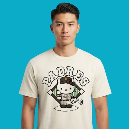 San Diego Padres Hello Kitty x MLB Collaboration Shirt