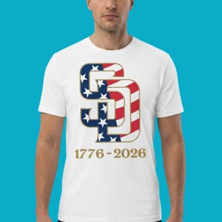 San Diego Padres MLB 1776 2026 250th Fourth Of July Logo Shirt