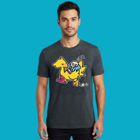 Sans And Chocobo Retro Gaming T-Shirt