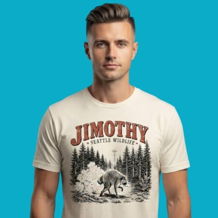 Seattle Space Needle Raccoon Wildlife Tee