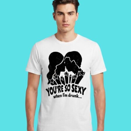 Sexy When Drunk Party Humor Graphic Tee