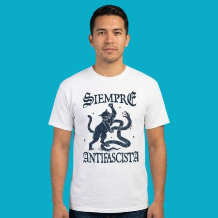 Siempre Antifascista Cat And Snake Antifascist T-Shirt