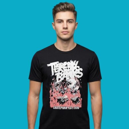Skate Punk Rock Music Est Graphic Tee